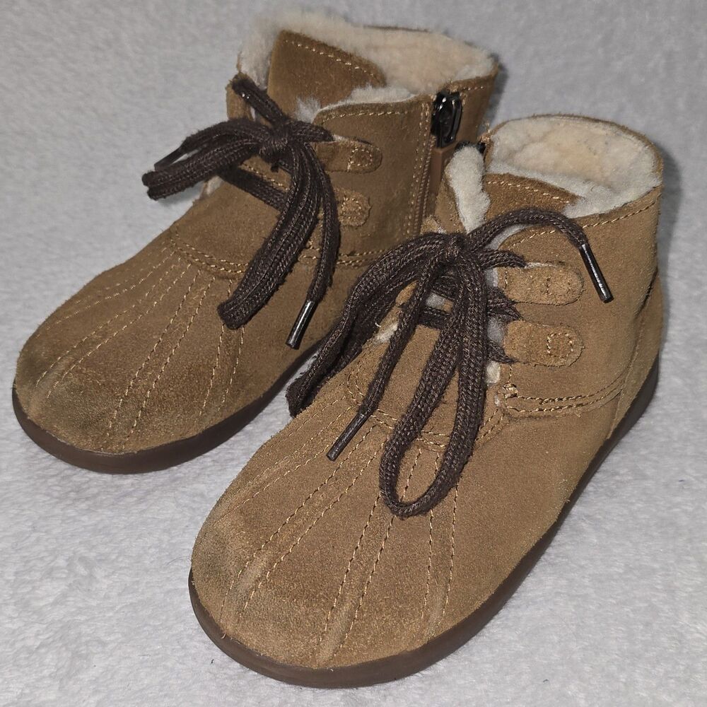 UGG Toddler Payten Suede Winter Boots Unisex Kids Size 9.5 Brown 1012142T Shoes